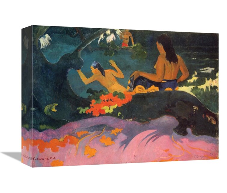 Bless International Fatata Te Miti On Canvas By Paul Gauguin Print